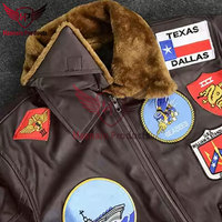 Blouson aviateur en cuir de qualité supérieure pour hommes avec doublure en fourrure-Offre Spéciale vente en gros de vêtements d'extérieur personnalisés pour hommes