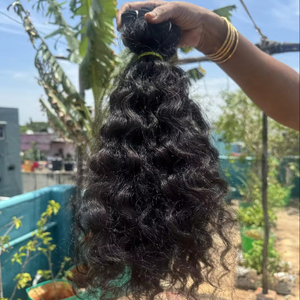 16 pulgadas de alta calidad 100% sin procesar indio cutícula alineada extensiones de cabello paquetes sueltos estilo ondulado profundo - Product Image 1