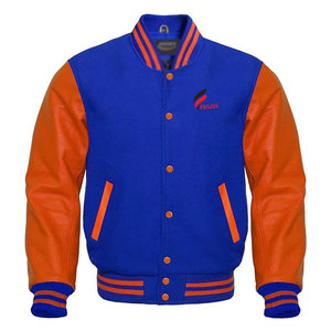 <b>Men</b> Sleeve Letterman <b>Jacket</b> Custom Button Stand Collar Front Logo Casual <b>Jacket</b> Wholesale Rate - Product Image 1