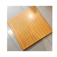 4mm 3mm PVDF PE Aluminium Métal Façade Murale Panneau de Bois Doré Extérieur Revêtement Composite ACP ACM Décoration Murale Classique Extérieur