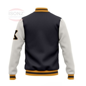 Veste universitaire pour homme avec broderie personnalisée en chenille, style streetwear, épaisse et respirante, pour l'hiver - Product Image 2