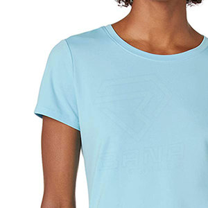 Offre Spéciale Service OEM personnalisé T-shirt à séchage rapide respirant et écologique pour femmes dernier style de tenue décontracté couleur unie léger - Product Image 5