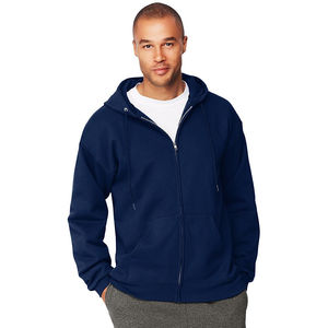 Unisex 100% Cotton Plain <b>Hoodie</b> Full Zip Up Comfortable Breathable Customized <b>Large</b> Size for Winter - Product Image 2