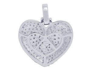 Colgante de diamante redondo de moissanita con diseño de corazón roto en plata 925, joyería totalmente helada para regalo de fiesta de raperos - Product Image 4