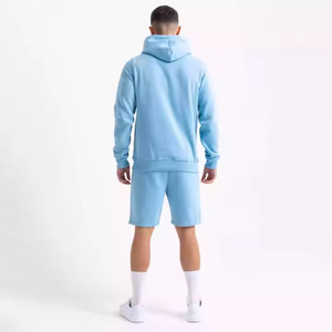 Sudadera con capucha sin mangas para hombre con pantalones cortos Logotipo y diseños personalizados Conjuntos de pantalones cortos de alta calidad Servicio OEM Conjuntos de 2 piezas para gimnasio - Product Image 2