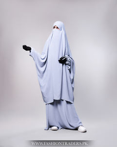 Para Long Khimar Set para mujer Tallas grandes Vestidos modestos Material de poliéster Hasta el suelo Mangas largas para la oración de la boda - Product Image 5