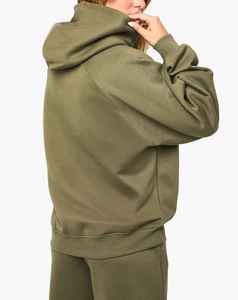 Personnalisable Premium qualité hiver long pull à capuche sweat 100% coton velours 380GSM poids lourd Streetwear femmes - Product Image 3