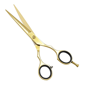 Kit de ciseaux de coiffure en or complet pour couper et amincir les bords tranchants ensemble de barbier en métal avec peigne et rasoir pour une utilisation en salon - Product Image 6