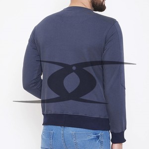 Sweat-shirt en coton épais à col ras du cou imprimé personnalisé par OEM Pull-over oversize Sweat-shirt thermique en molleton de coton pour hommes bon marché - Product Image 2