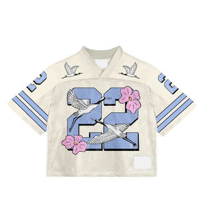 Maillot de football américain en mesh pour hommes 2025, personnalisable avec nom d'équipe, impression par sublimation, coupe ample, pour adultes, entraînement - Product Image 1