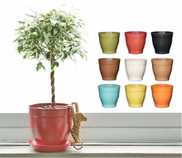 Pioneera nampan tanaman 14.5cm nampan serat sekam beras ramah lingkungan piring dasar Pot bunga Biodegradable kualitas tinggi