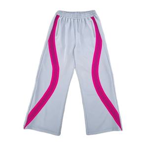 Pantalon de jogging baggy en coton personnalisé, dépouillé du côté, confortable, délavé à l'acide, avec fermeture à glissière latérale unisexe - Product Image 4