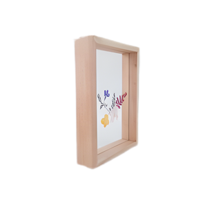 Cadre photo en bois massif artisanal - Décoration rustique haut de gamme pour le salon - Product Image 2