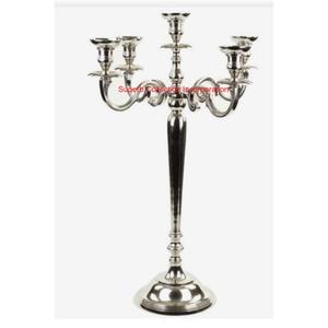 Candélabre de table élégant à 5 bras en métal dernier support de bougeoir décoratif pour la maison pour les mariages et la décoration de Noël - Product Image 1