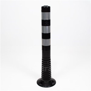 10 Postes Delimitadores de Plástico PVC de 7.5x3.15 Pulgadas, Flexibles, Negros - Product Image 3