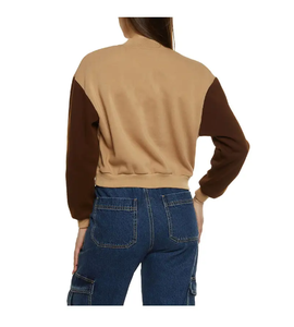 Abrigo corto de estilo clásico para mujer, chaqueta de cuero auténtico, chaqueta universitaria para mujer - Product Image 6