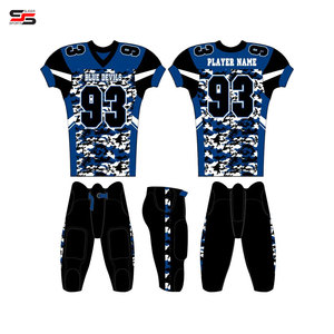 Uniforme de football américain sur mesure de haute qualité respirant grande taille avec manches courtes meilleur tissu pour hommes football américain - Product Image 3