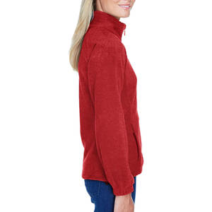 Chaqueta polar con cremallera para mujer, chaqueta de seguridad amarilla - Product Image 6