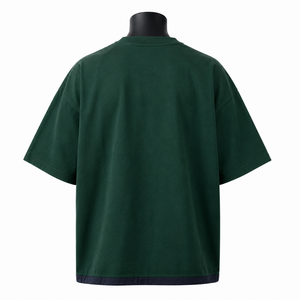 เสื้อยืดโอเวอร์ไซส์สีเขียวลายกราฟิกสำหรับผู้ชาย แขนสั้น คอกลม ทรงบ็อกซี่ สไตล์วินเทจ ลุคสบายๆ แฟชั่น - Product Image 2
