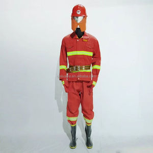 새롭게 출시된 내구성 강화 4겹 100% 면 소방복, 소방헬멧, 부츠, ATPV 10-25cal/cm² 1 스플릿 전신형 카테고리 1 - Product Image 2