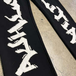 Venta al por mayor ácido lavado pantalones de chándal de los hombres de alta calidad pantalones de chándal con bolsillos logotipo personalizado pantalones de chándal para los hombres - Product Image 2