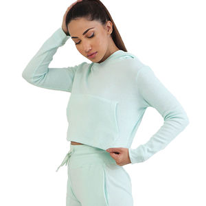 Sudadera con capucha para mujer de último estilo con logotipo personalizado tejido poliéster algodón manga larga estampado informal patrón para el gimnasio - Product Image 3