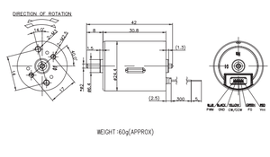 Motore DC Brushless 9-32V Micro 2430 Modello 13500RPM Antideflagrante a Magneti Permanenti per Robot Aspirapolvere Smart Home - Product Image 4