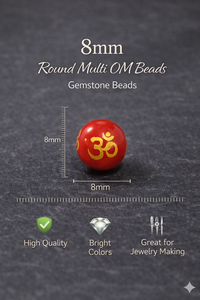 ลูกปัดแฟชั่นขายส่ง ขนาด 8 มม. ทรงกลม หลายสี ลูกปัดอัญมณีสำหรับทำเครื่องประดับ DIY สำหรับสร้อยข้อมือ สร้อยคอ และต่างหู - Product Image 3
