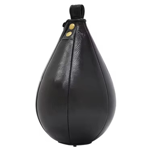 Ballon de vitesse de boxe en cuir avec logo personnalisé, sac de frappe professionnel pour le fitness, ballon de vitesse de fitness - Product Image 5