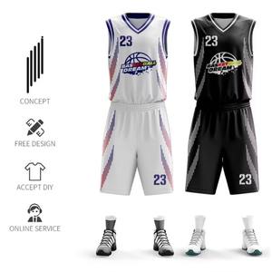 Conjunto de uniforme de baloncesto para hombre personalizado pantalones cortos de Jersey transpirables camisetas de práctica reversibles impresas - Product Image 6