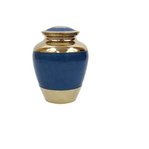 Urnas simbólicas de latón de la mejor venta para cenizas humanas funerarias Mini urnas de cremación de recuerdo Nuevo diseño Suministros funerarios de metal Urna hecha a mano - Product Image 1