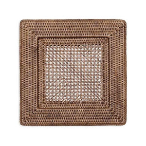 Mimbre ratán cuadrado ecológico 10mm de espesor Boho mantel verde boda centros de mesa decoraciones de mesa Vietnam venta al por mayor HNH - Product Image 2
