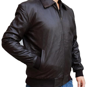 Veste en cuir pour hommes de dernière conception avec logo personnalisé à manches longues à bon prix Veste en cuir pour homme - Product Image 2