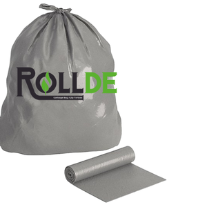 Vente en gros de sacs à ordures PE biodégradables avec logo imprimé personnalisé rouleau de sac poubelle noir pour la maison - Product Image 1