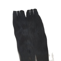 Cheveux indiens vierges Remy ondulés à 100 % pour extensions et perruques, noir naturel, double trame machine