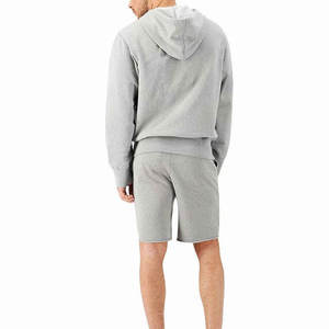 Conjunto de Sudadera con Capucha y Pantalones Cortos para Hombre, Transpirable, Informal, para Otoño, Color Sólido, 100% Algodón, Hecho en Pakistán, Venta al Por Mayor - Product Image 3