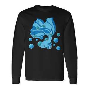 Camiseta de Manga Larga para Amantes de los Peces Betta, Producto Promocional para Acuarios de Agua Dulce - Product Image 1