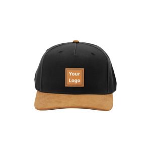 Gorra Snapback de 5 Paneles Estilo Urbano con Parche de Cuero Personalizado, Visera Curva, Gorra de Béisbol Ajustable Estilo Hip Hop, Directo de Fábrica OEM - Product Image 3