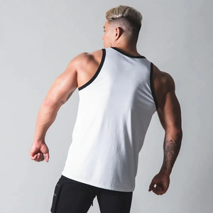 Nouveau été mode débardeur hommes sans manches Fitness rasoir dos débardeurs Service OEM nouvelle mode hommes Stringer débardeur - Product Image 6