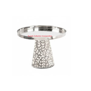 Support à chocolat de luxe en incrustation de nacre plateau d'affichage à desserts en métal décoratif pour mariage et décoration intérieure au meilleur prix - Product Image 6