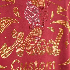 T-shirt classique pour <span class=keywords><strong>homme</strong></span> avec strass, motif imprimé en strass, vêtements personnalisés avec diamants sur strass, T-shirts avec diamants - Product Image 2