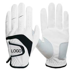 Guante de golf de cuero Cabretta con logotipo personalizado, antideslizante, suave y transpirable para hombres y mujeres, precio de venta completo, guantes de piel de oveja para deportes - Product Image 2