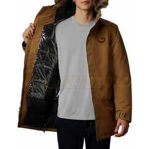 Parka à capuche de couleur unie, prix abordable, parka à capuche légère - Product Image 5