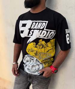 Custom Suvin for Cotton <b>Canvas</b> Crew Neck Heavyweight Regular Fit Solid Casual Eco-Friendly Breathable Plus Size Men's - Product Image 4