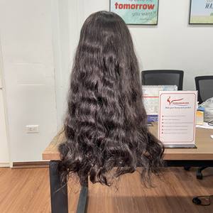 Vente en gros d'extensions de cheveux humains vierges Remy vietnamiens tête complète perruque ondulée naturelle avec perruque complète de qualité de style droit élégant - Product Image 5