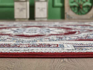 Alfombra turca de lujo hecha a máquina, color rojo Shiraz, premium para sala de estar, del fabricante de Gaziantep. - Product Image 4