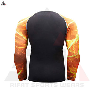 Culturismo de alta calidad 220g camisas de compresión de poliéster para ropa deportiva Unisex precio transpirable de secado rápido - Product Image 2