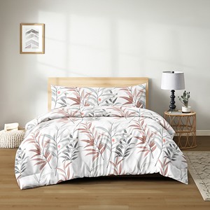 Set copripiumino moderno floreale in poliestere 100% a 3 pezzi con copripiumino, lenzuolo con angoli e federa - Product Image 3