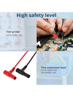 1000V 20A Copper Conductor PVC Combination Shielded Test Leads Digital Multimeter Cable Needle-tip Universal Probe Working