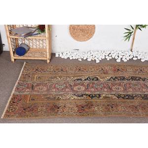 Antiguo marrón rojo 3,2 X 6.2ft Vintage turco alfombra lana Seagrass 10mm área grande Patchwork para pasillo rectángulo látex habitación alfombra - Product Image 5